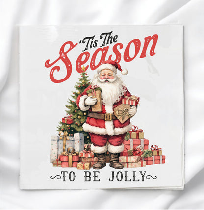 Christmas Santa Clause Fabric Panel Quilt Block