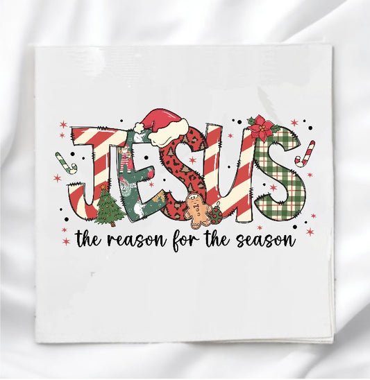 Jesus Is The Reason Christmas Fabric Panel Quilt Block
