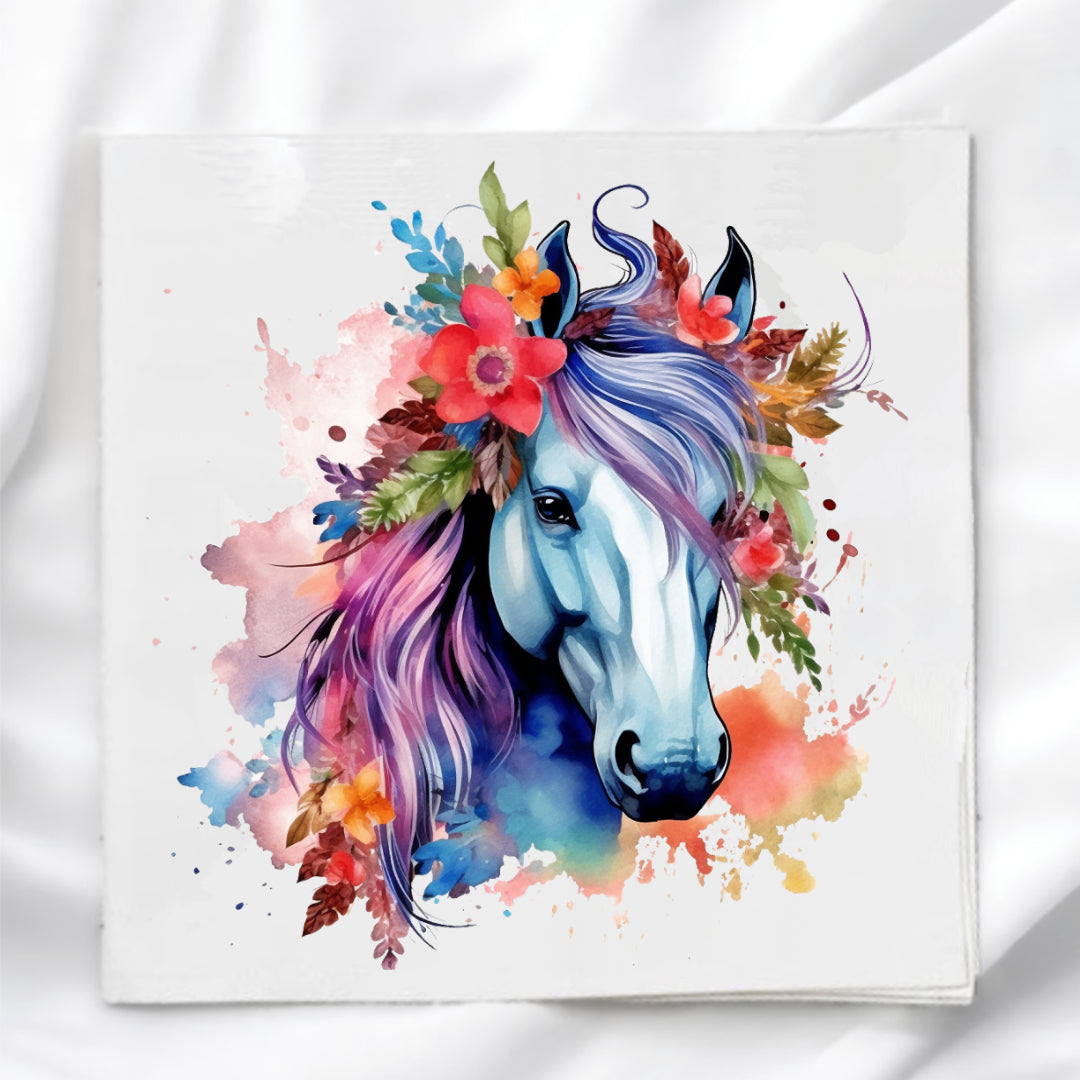 Painted Horse Fabric Panel Quilt Block
