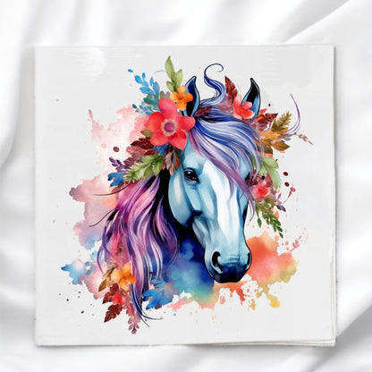 Painted Horse Fabric Panel Quilt Block