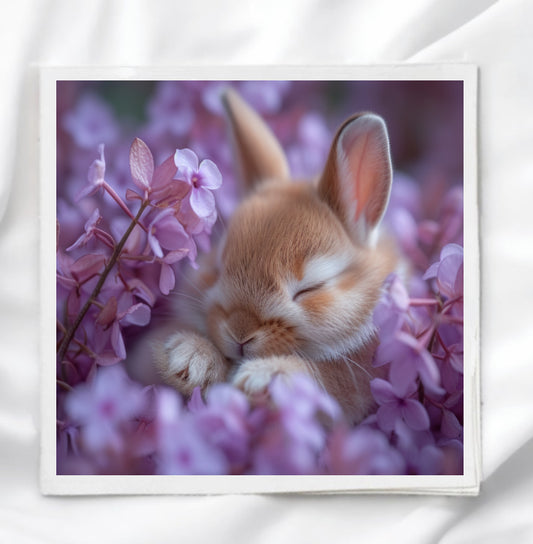 Bunny Rabbit Fabric Panel Quilt Block