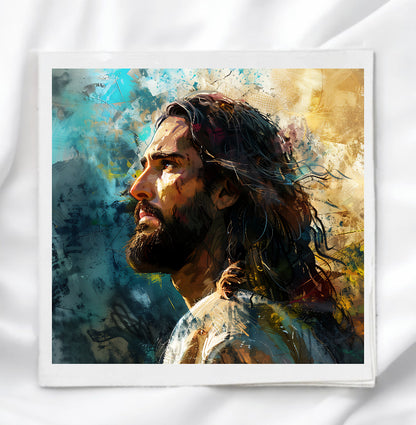 Jesus Fabric Panel Quilt Block
