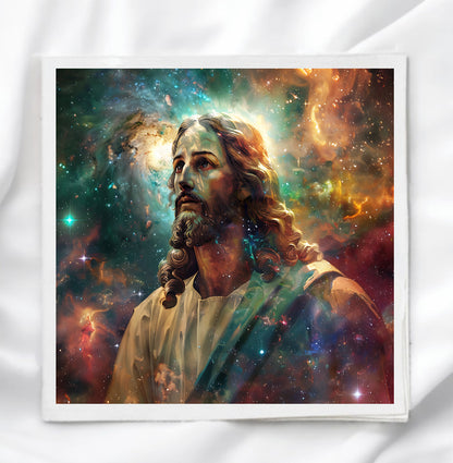Jesus Galaxy Fabric Panel Quilt Block