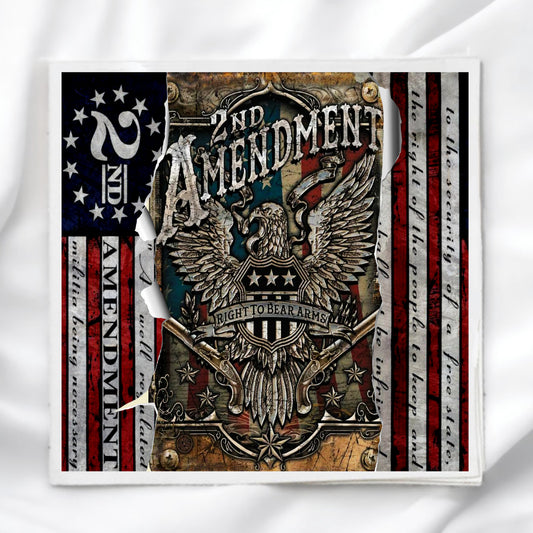2nd Amendment Fabric Panel Quilt Block