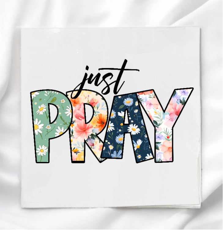 Just Pray Fabric Panel Quilt Block