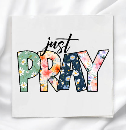 Just Pray Fabric Panel Quilt Block