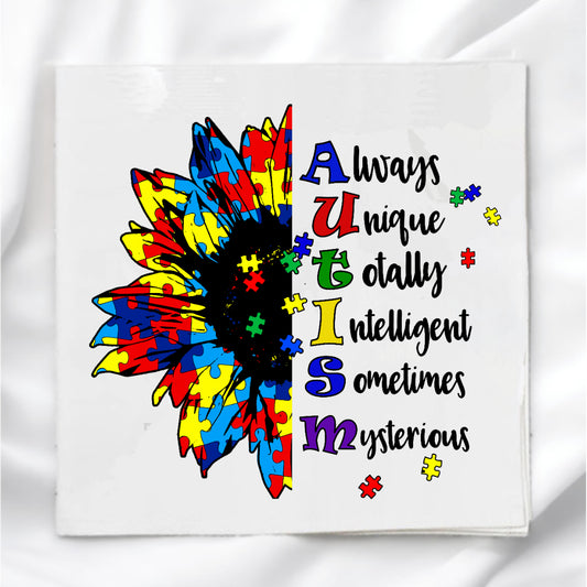 Autism Awareness Fabric Panel Quilt Block