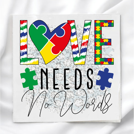 Autism Awareness Fabric Panel Quilt Block