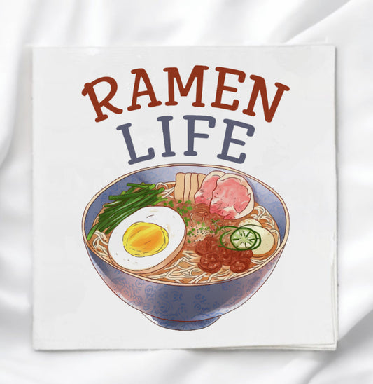 Ramen Life Fabric Panel Quilt Block