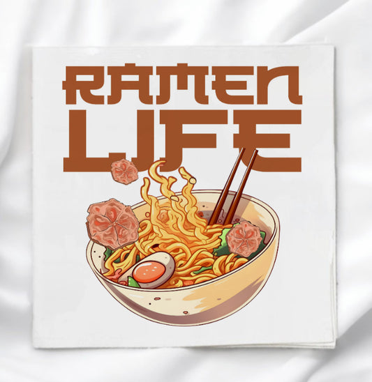 Ramen Life Fabric Panel Quilt Block