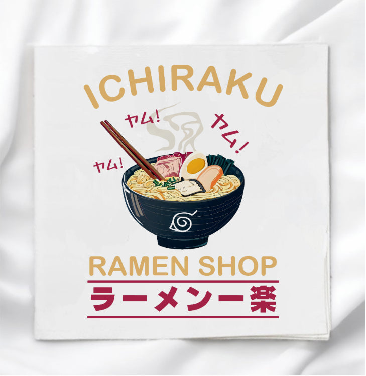 Bowl of Ramen Fabric Panel Quilt Block