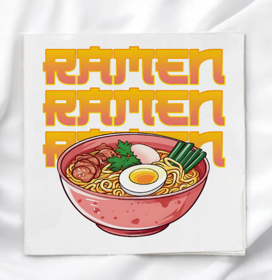 Ramen Noodles Fabric Panel Quilt Block