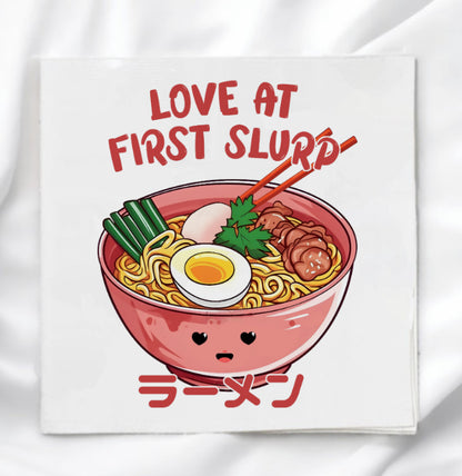 Bowl of Ramen Fabric Panel Quilt Block