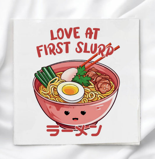 Bowl of Ramen Fabric Panel Quilt Block