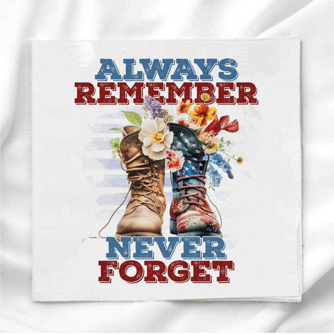 Soldier Boots Fabric Panel Quilt Block