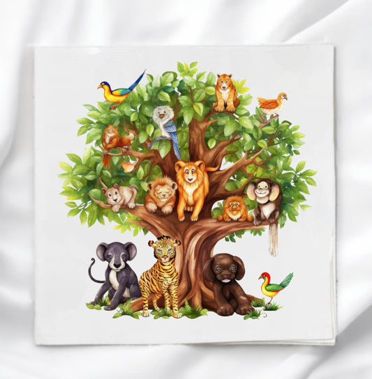 Animal Safari Fabric Panel Quilt Block