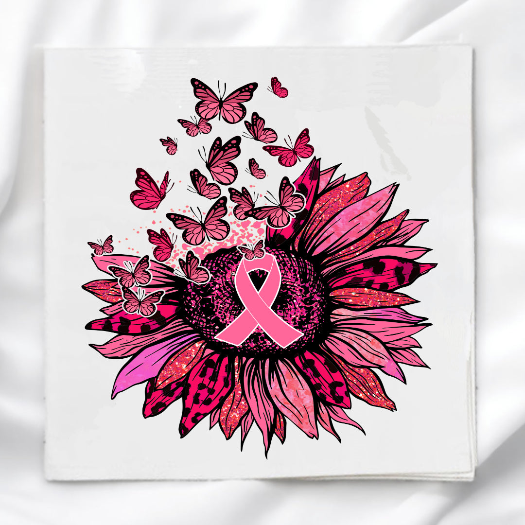 Fight Breast Cancer Fabric Panel Quilt Block