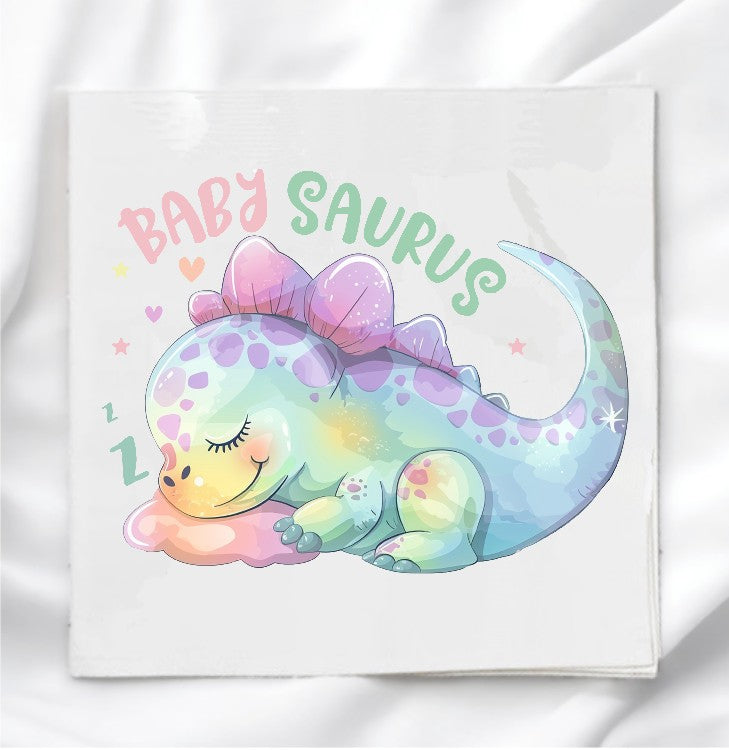 Baby Saurus Fabric Panel Quilt Block