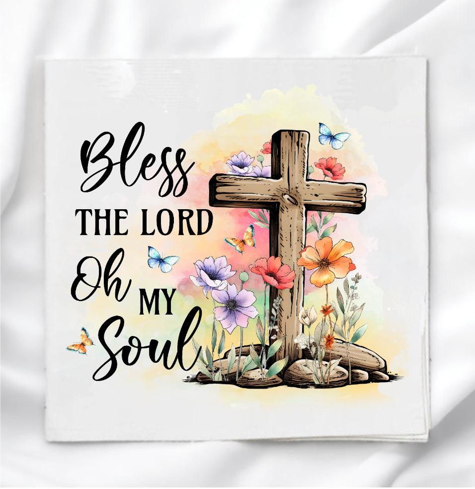 Bless The Lord Oh My Soul Fabric Panel Quilt Block