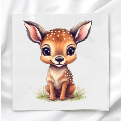 Baby Deer Fabric Panel Quilt Block