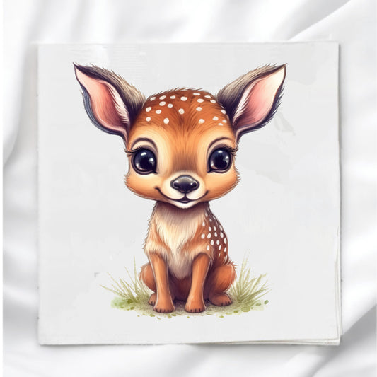 Baby Deer Fabric Panel Quilt Block