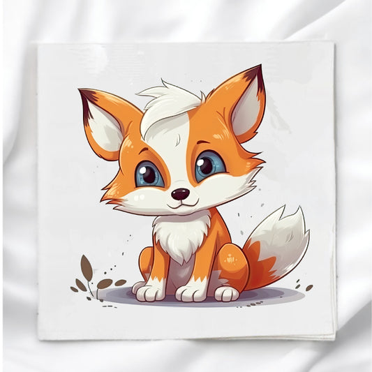Baby Fox Fabric Panel Quilt Block