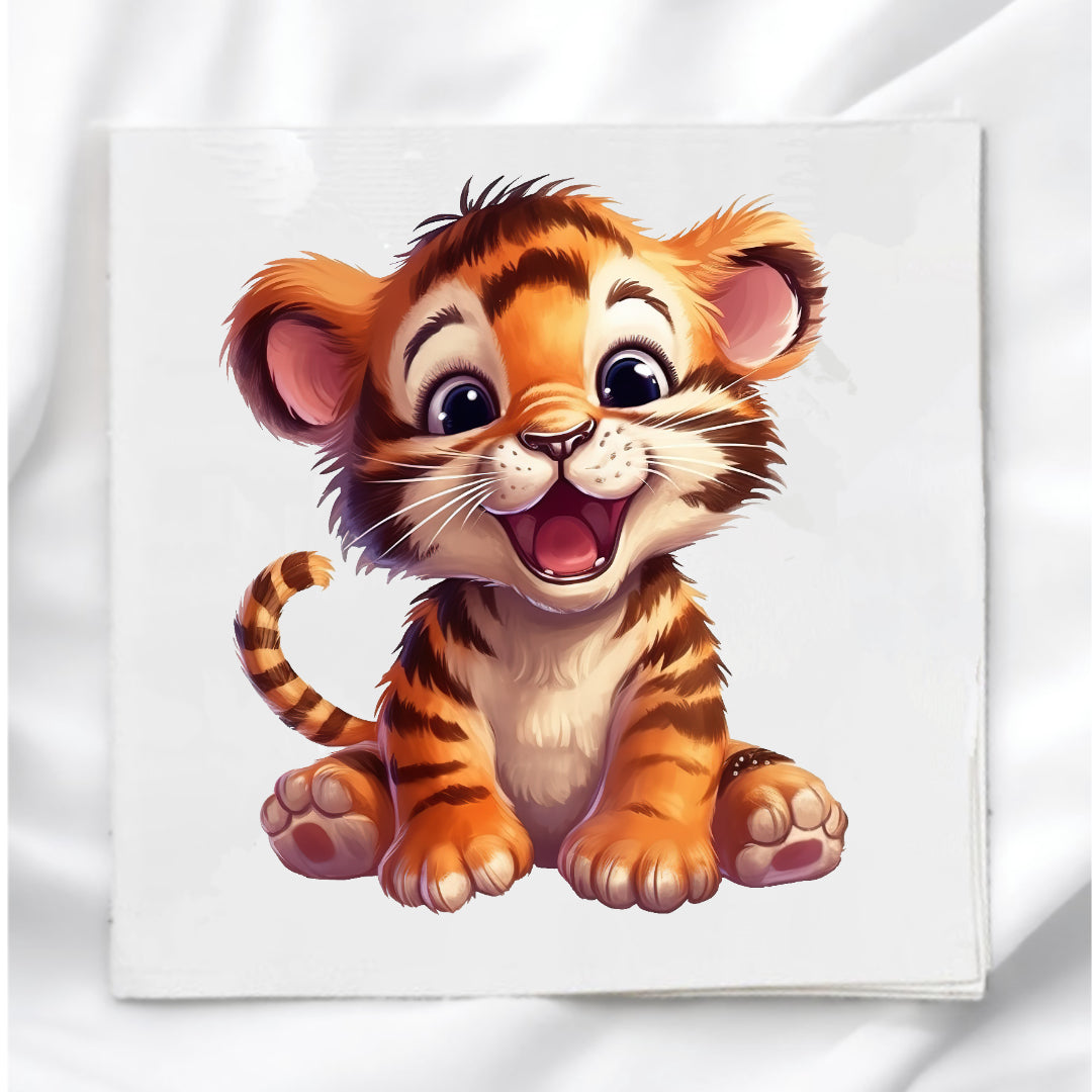 Baby Tiger Fabric Panel Quilt Block