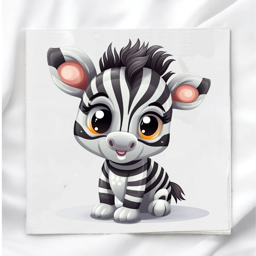 Baby Zebra Fabric Panel Quilt Block