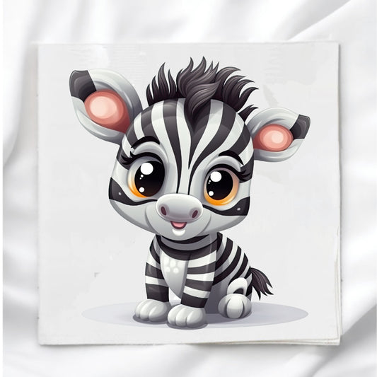 Baby Zebra Fabric Panel Quilt Block