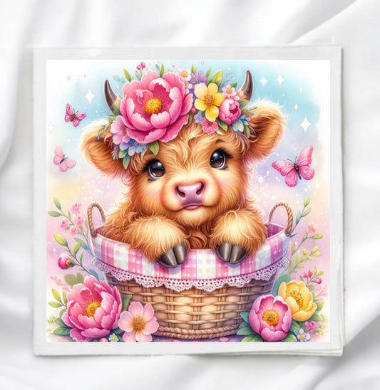 Cute Cow Fabric Panel Quilt Block