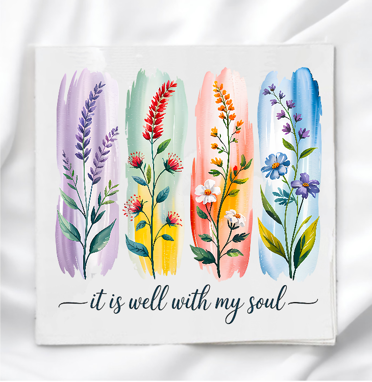 It Is Well With My Soul Fabric Panel Quilt Block