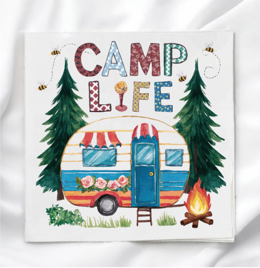 Camp Life Fabric Panel Quilt Block