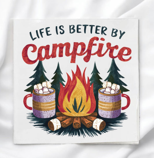 Life By The Campfire Fabric Panel Quilt Block