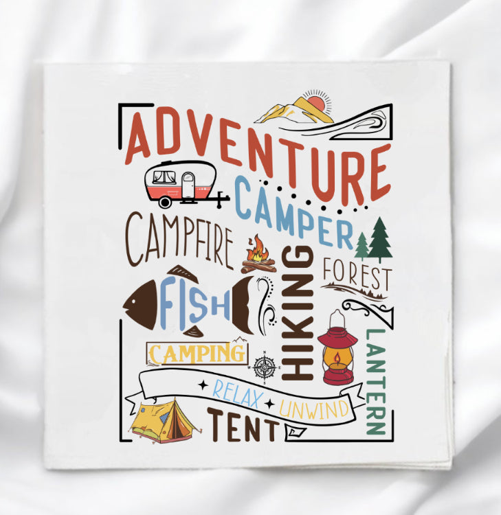 Outdoor Adventure Fabric Panel Quilt Block