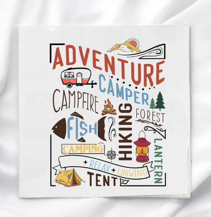 Outdoor Adventure Fabric Panel Quilt Block