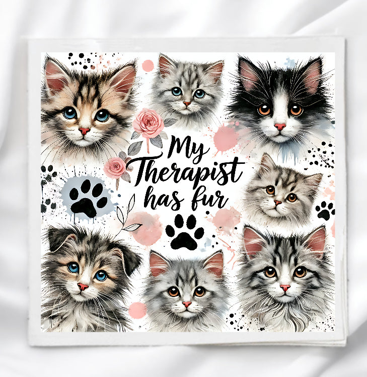 Cat Lover Fabric Panel Quilt Block