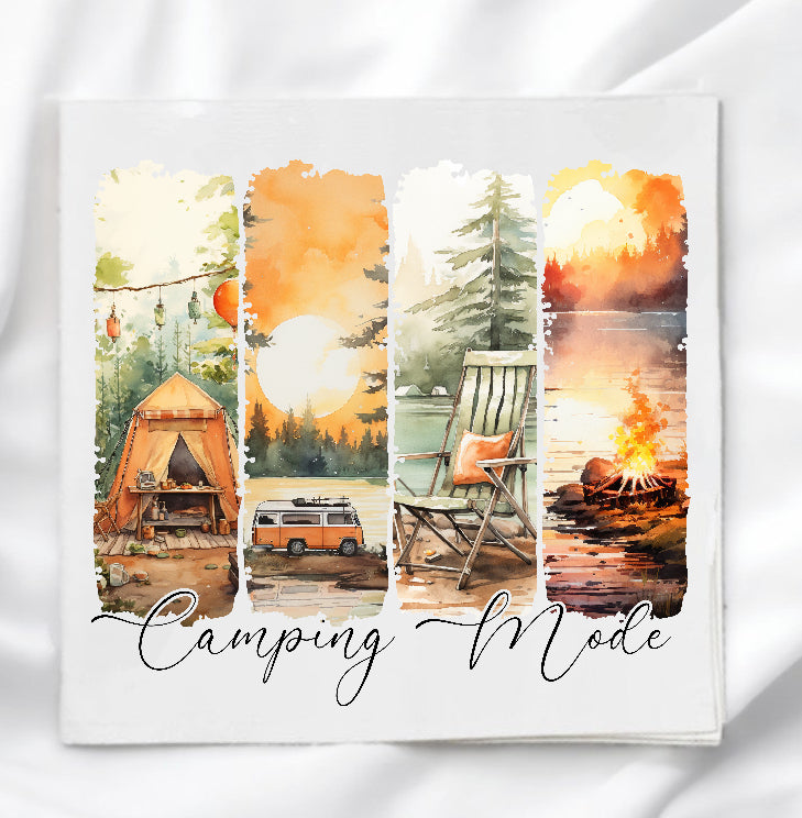 Camp Mode Fabric Panel Quilt Block