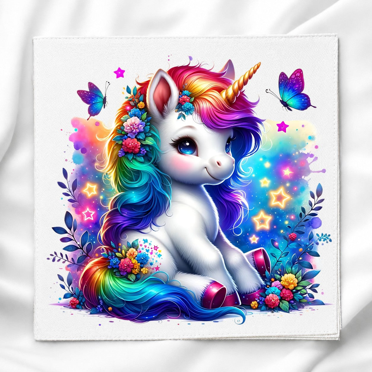 Unicorn Fabric Panel Quilt Block