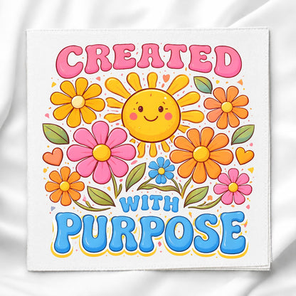 Created With Purpose Fabric Panel for Quilting, Sewing & Crafts, DIY Sewing Project