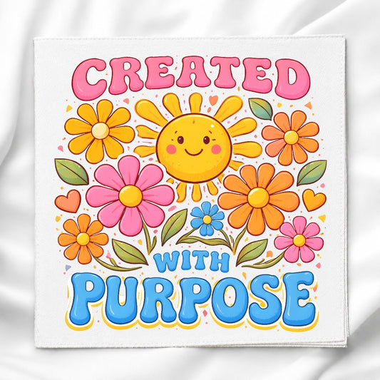 Created With Purpose Fabric Panel for Quilting, Sewing & Crafts, DIY Sewing Project