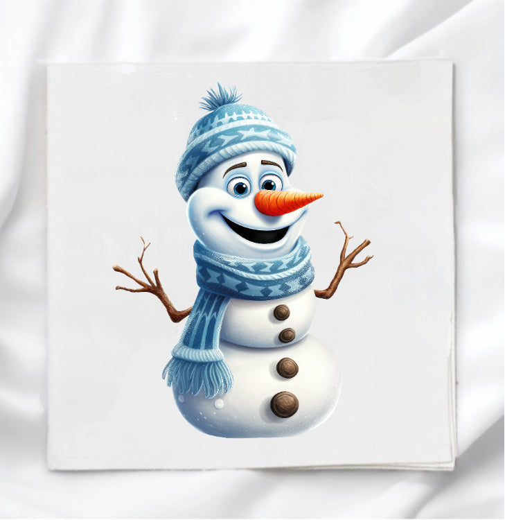 Christmas Snowman Fabric Panel Quilt Block