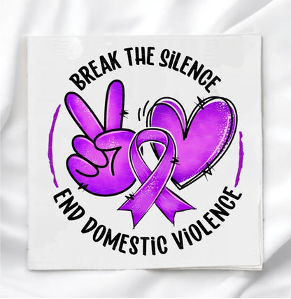 Domestic Violence Fabric Panel Quilt Block
