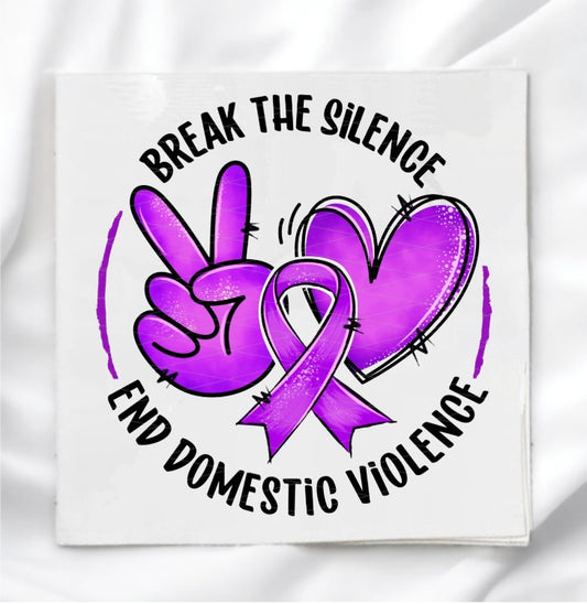Domestic Violence Fabric Panel Quilt Block