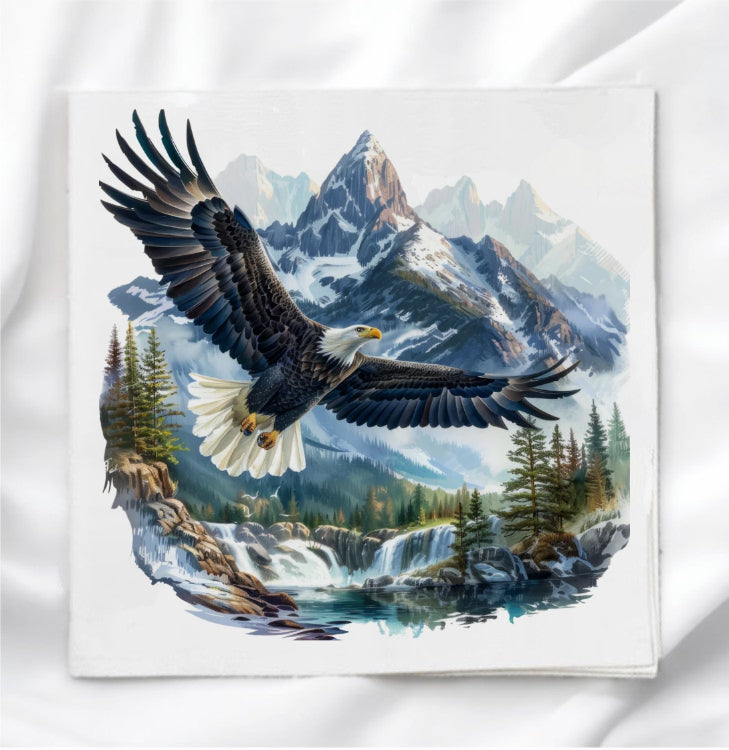 Eagle In Flight Fabric Panel Quilt Block