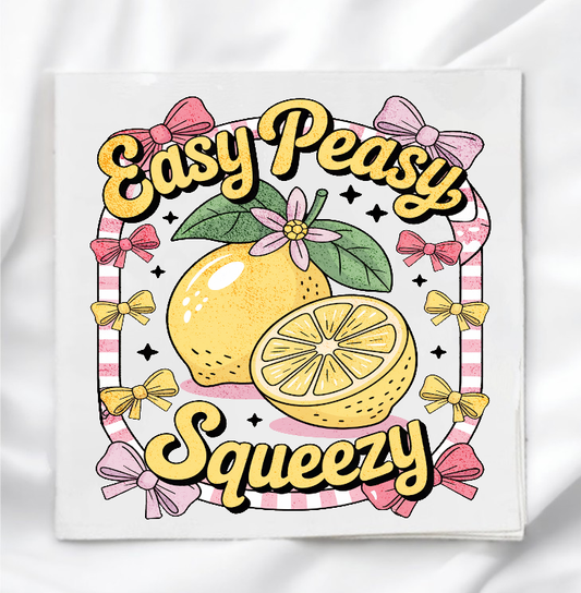 Summertime Lemons Fabric Panel Quilt Block