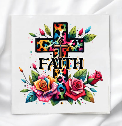 Faith Cross Fabric Panel Quilt Block