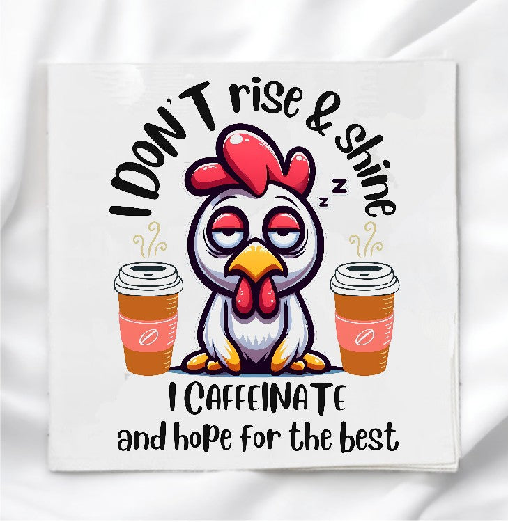 Funny Chicken Humor Fabric Panel Quilt Block