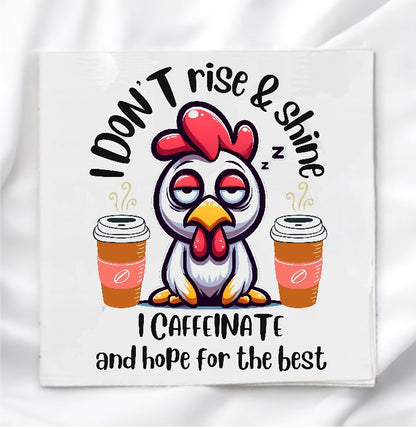 Funny Chicken Humor Fabric Panel Quilt Block