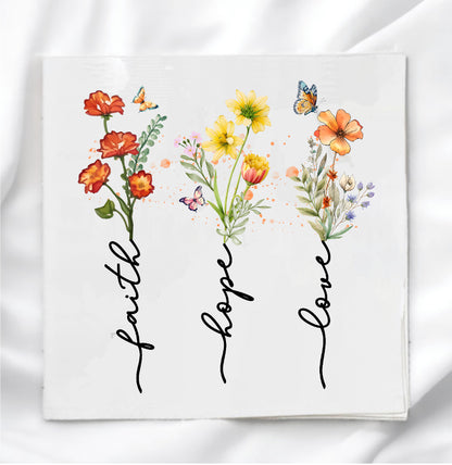 Faith Hope Love Fabric Panel