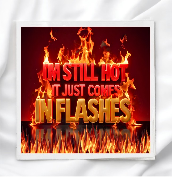Funny Menopause Humor Fabric Panel Quilt Block